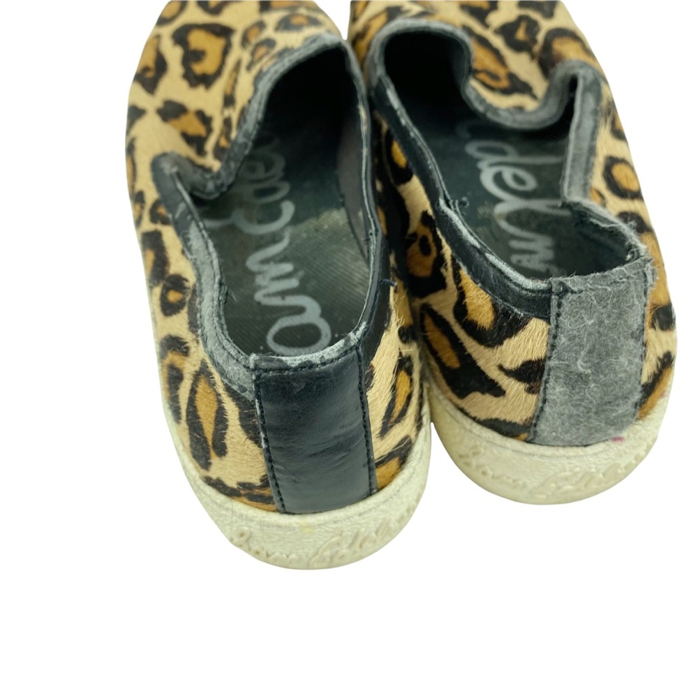 Sam Edelman Becker Cow Hair Leopard Print Slip On Sneakers Size 8 - Picture 3 of 6
